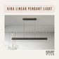 Kira Linear Pendant Light 40W 3Tone Tri-Tone