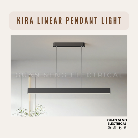 Kira Linear Pendant Light 40W 3Tone Tri-Tone