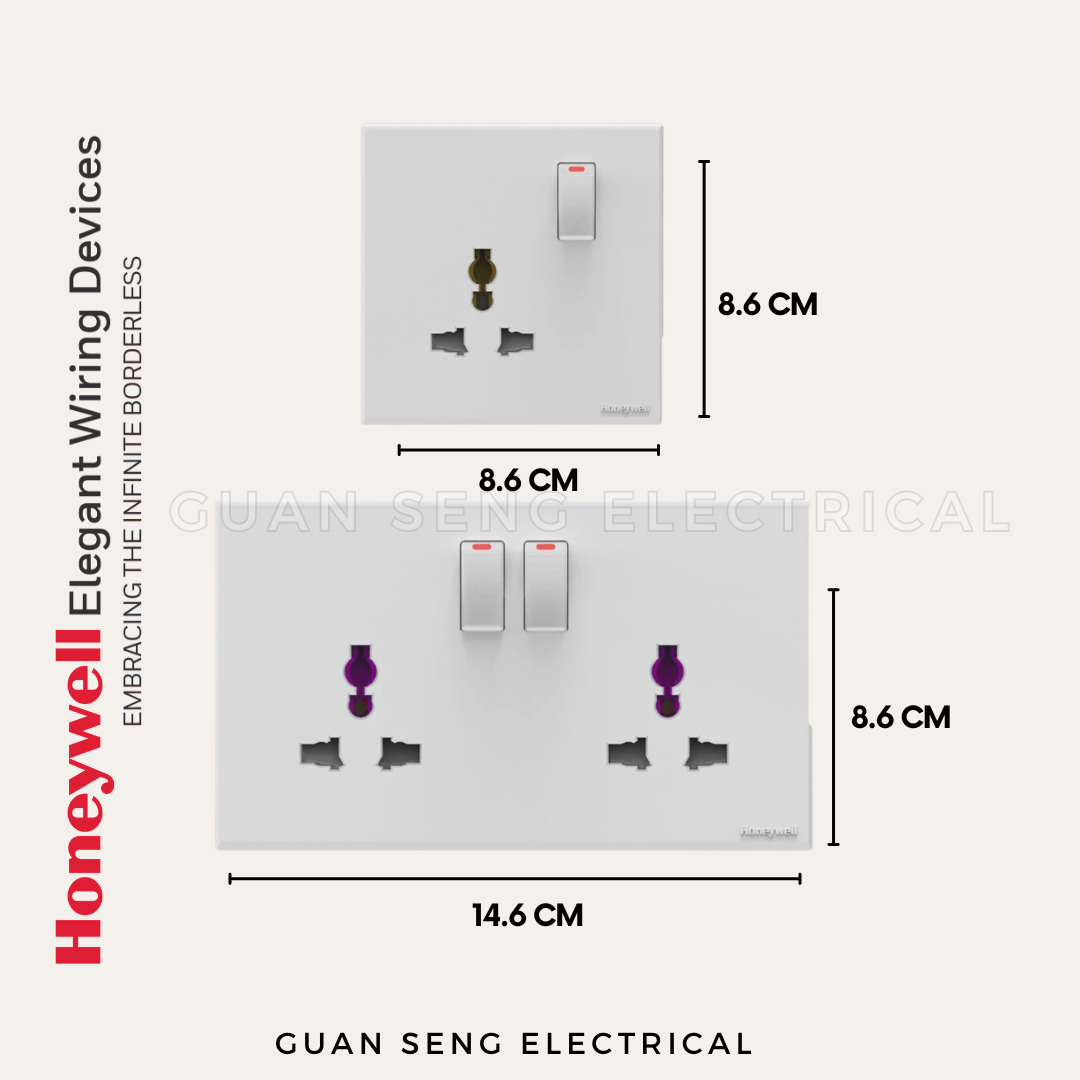 MK Honeywell Elegant Universal Socket Matt White