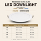 Recessed Ultra Slim LED Downlight Square Round
