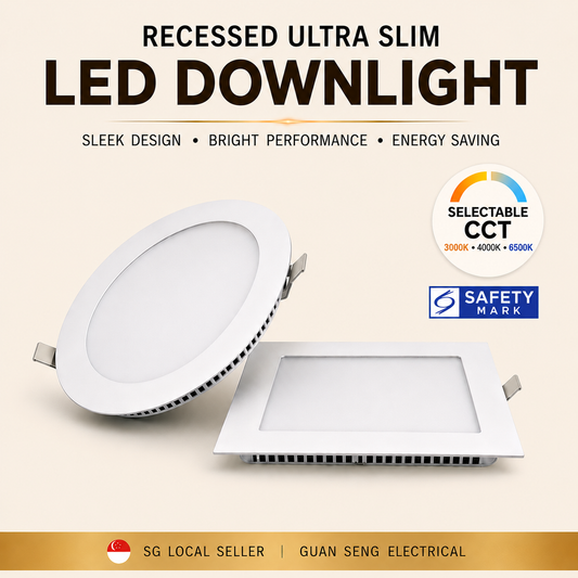 Recessed Ultra Slim LED Downlight Square Round