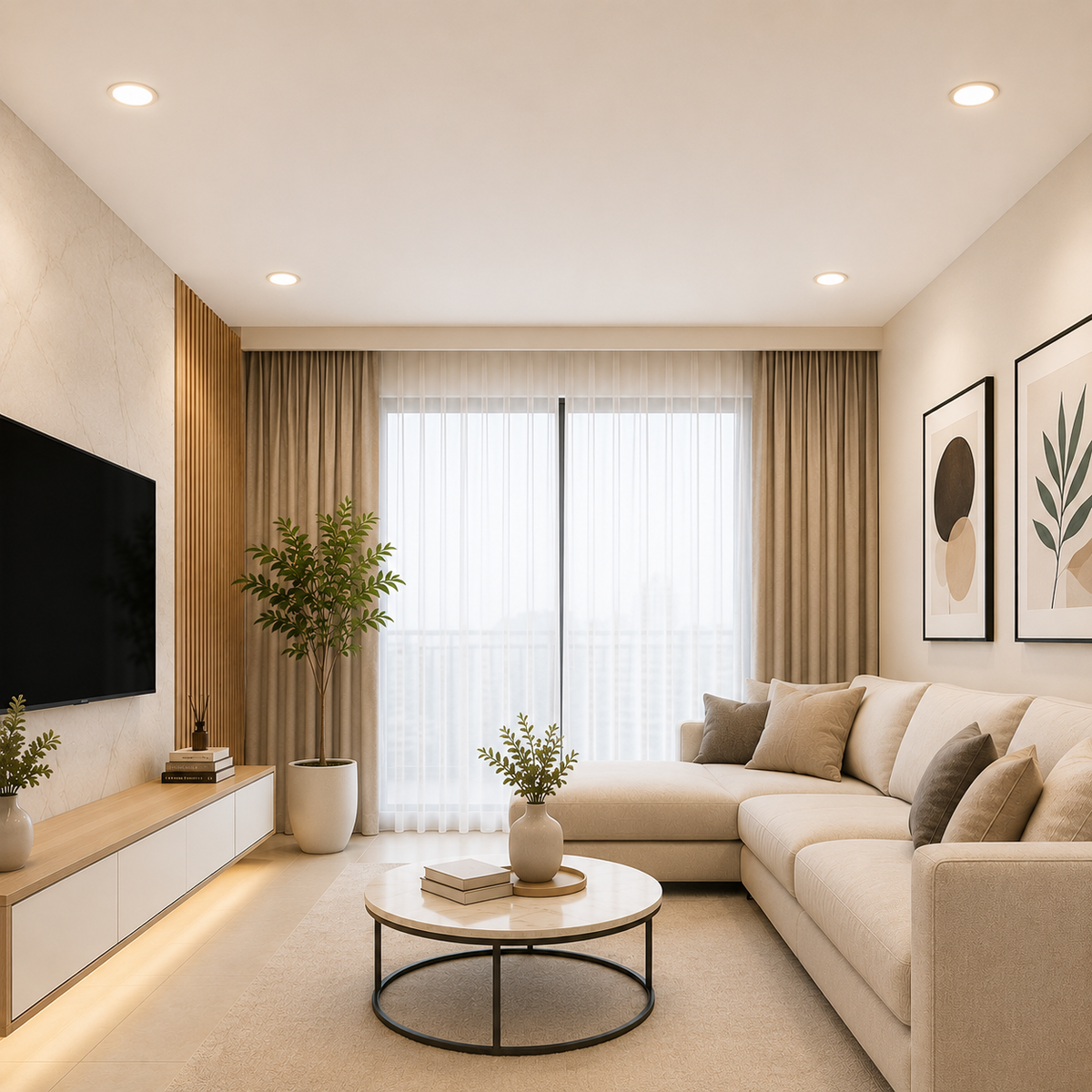 Recessed Ultra Slim LED Downlight Square Round