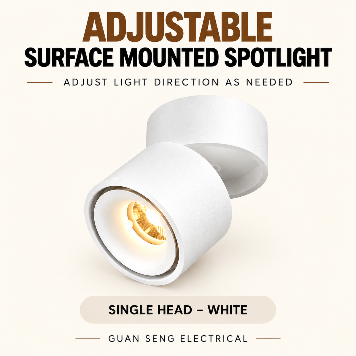 Premium Adjustable Surface Mounted Spotlight 12W 24W