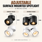 Premium Adjustable Surface Mounted Spotlight 12W 24W