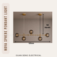 Nova Sphere Chandelier Pendant Light E27 Bulb Black Gold with Smokey Black | Guan Seng Electrical