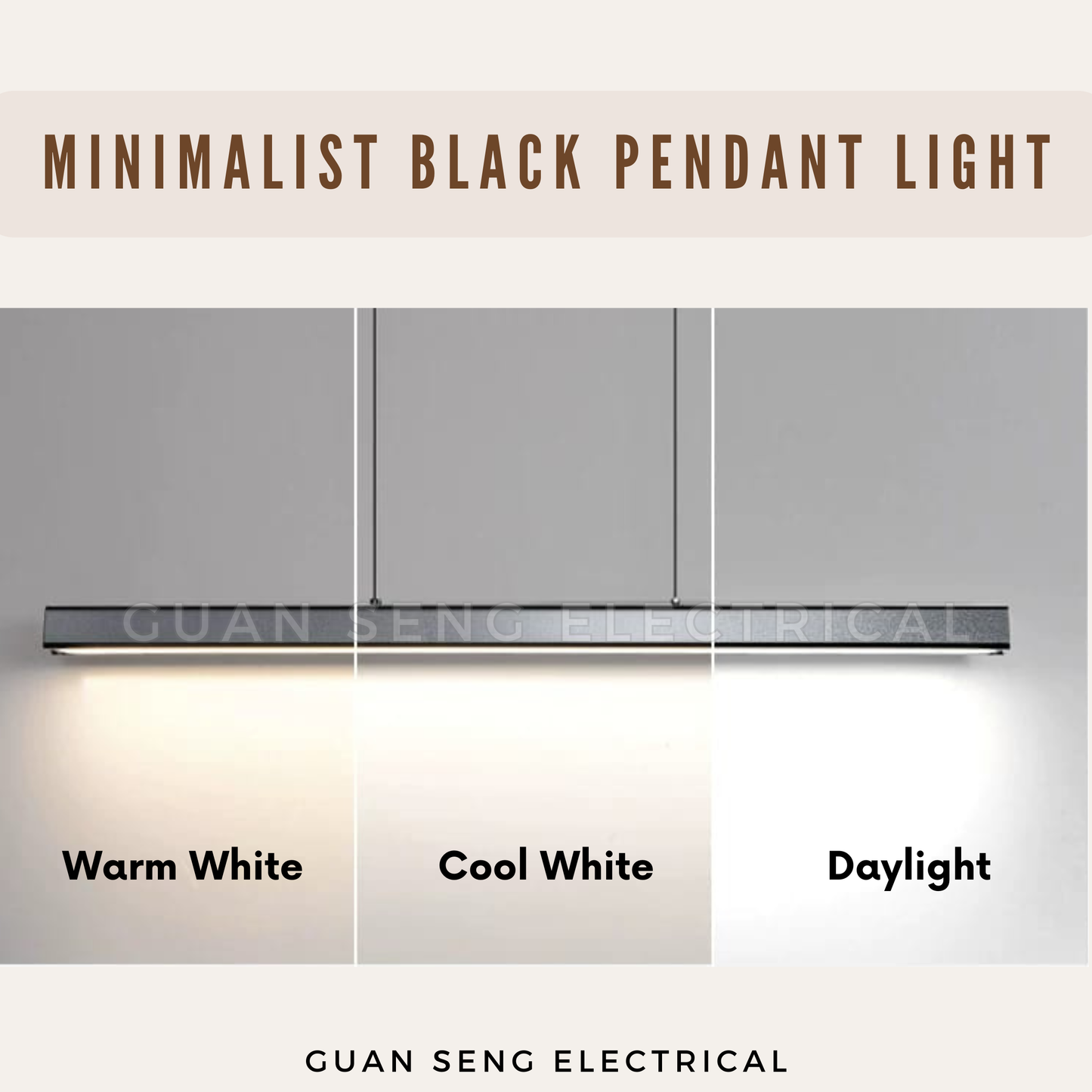 Minimalist Black Pendant Light 40W Dimmable With Remote Controller