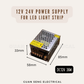 12V 24V Premium Slim Power Supply Driver for LED Strip | Guan Seng Electrical