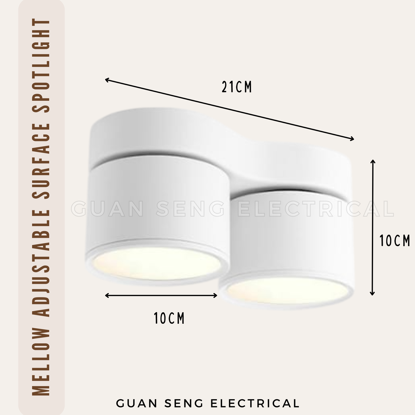 Mellow Adjustable Surface Mounted Downlight 24W