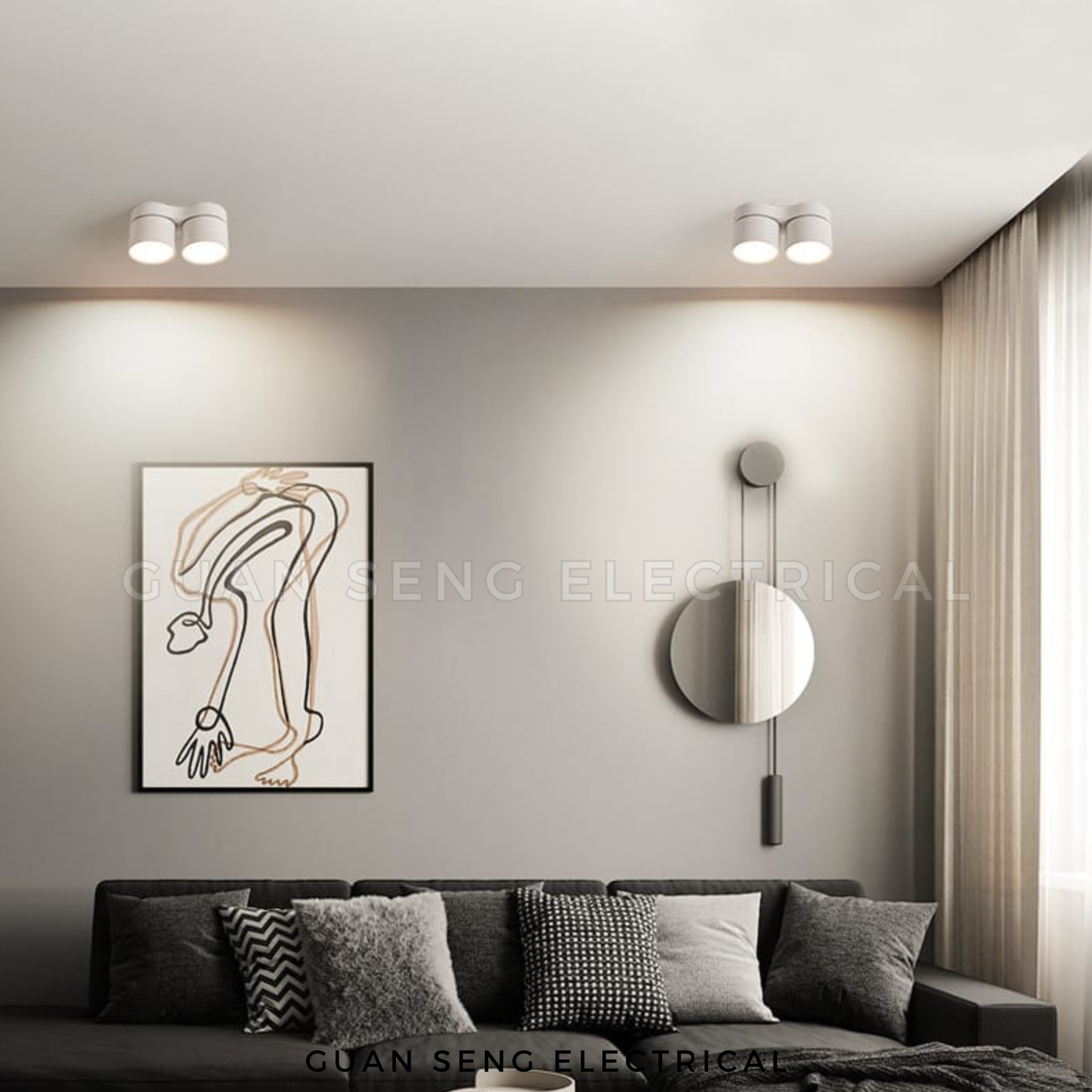 Mellow Adjustable Surface Mounted Downlight 24W