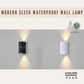 Modern Sleek Double Head Waterproof Wall Lamp - GU10 LED Indoor Outdoor Light | Guan Seng Electrical