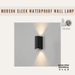 Modern Sleek Double Head Waterproof Wall Lamp - GU10 LED Indoor Outdoor Light | Guan Seng Electrical
