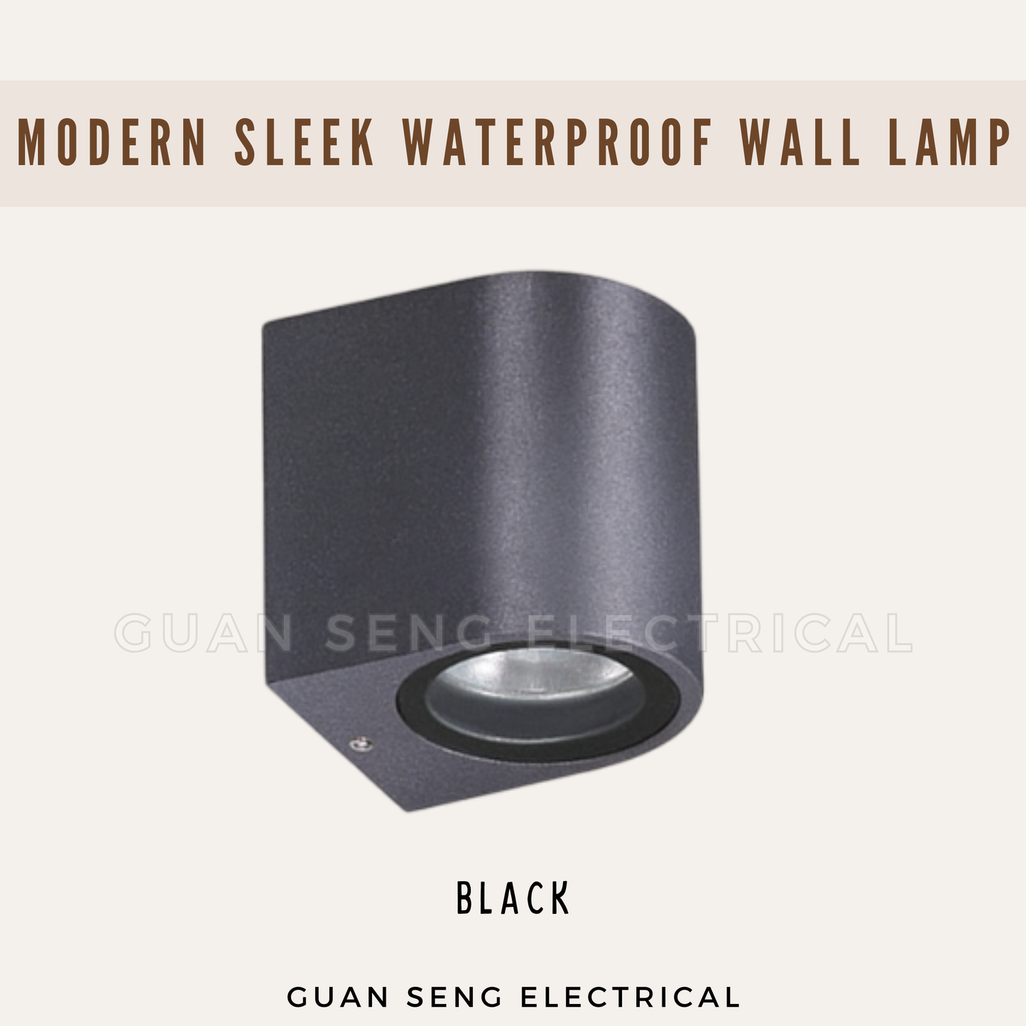 Modern Sleek Single Head Waterproof Wall Lamp - GU10 LED Indoor Outdoor Light