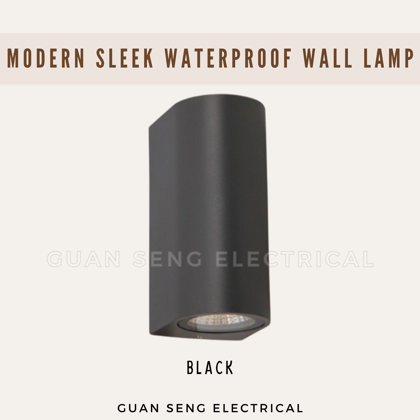Modern Sleek Double Head Waterproof Wall Lamp - GU10 LED Indoor Outdoor Light | Guan Seng Electrical