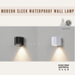Modern Sleek Single Head Waterproof Wall Lamp - GU10 LED Indoor Outdoor Light