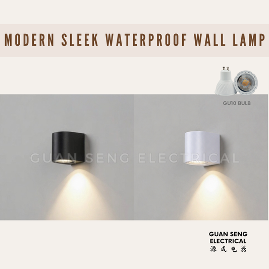 Modern Sleek Single Head Waterproof Wall Lamp - GU10 LED Indoor Outdoor Light