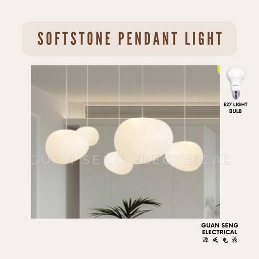 Softstone Pendant Light E27 Bulb