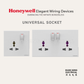 MK Honeywell Elegant Universal Socket Matt White