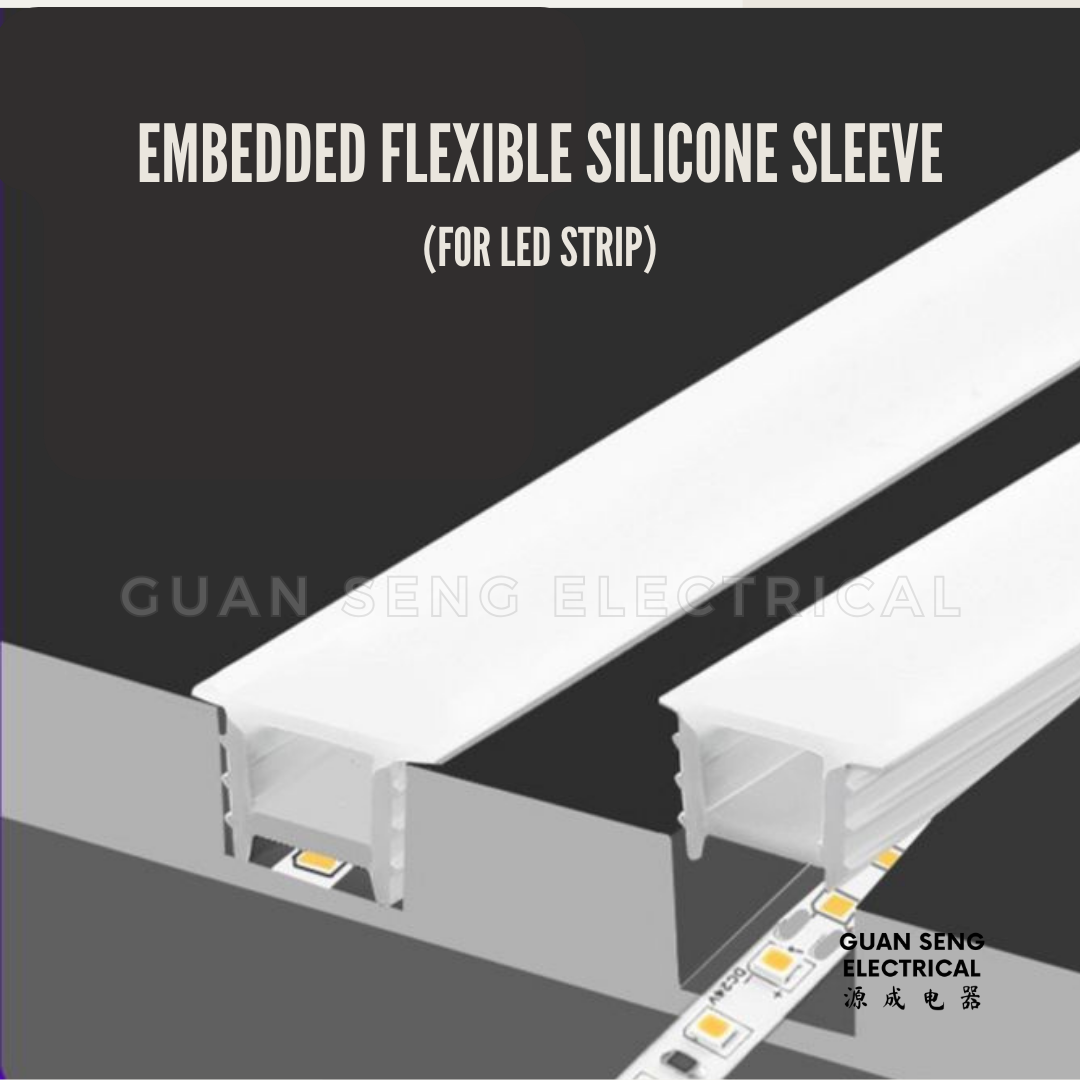 Embedded Flexible Silicon Sleeve Light Diffuser Channel LED Strip Profile
